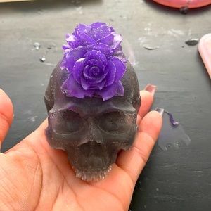 Handmade Resin glow in the dark Skull